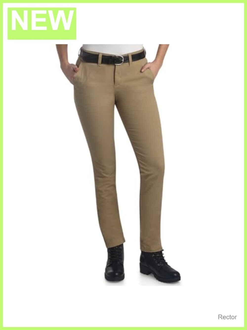 Dickies Womens Skinny Twill Pants Mid-Rise Non-Stretch Runs Small